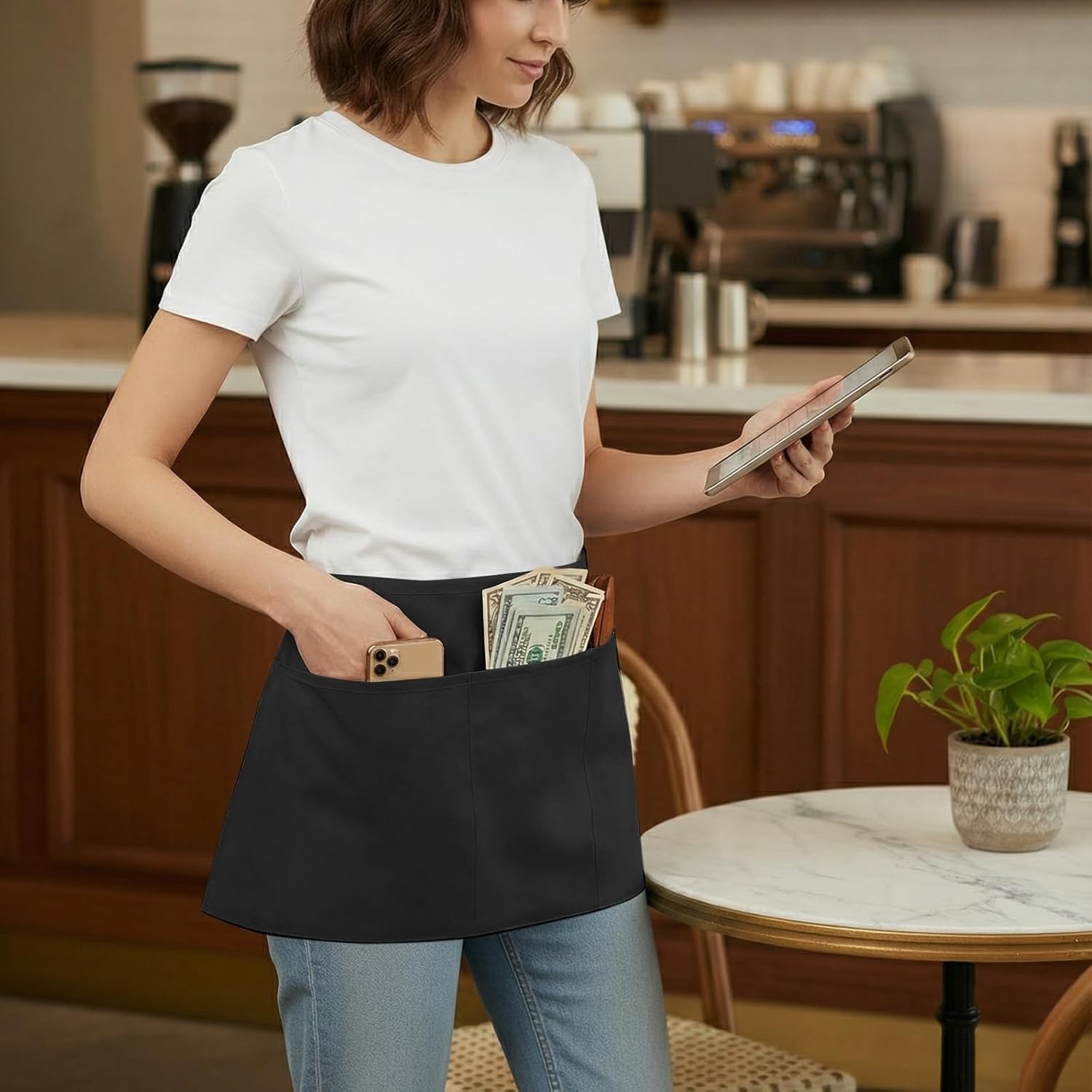 Server Aprons with 3Pockets (1 - đánh giá và giá Commercial Kitchen And Bar